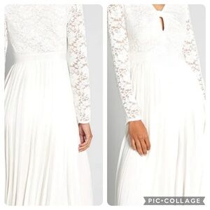 Little Mistress White Lace Maxi Dress